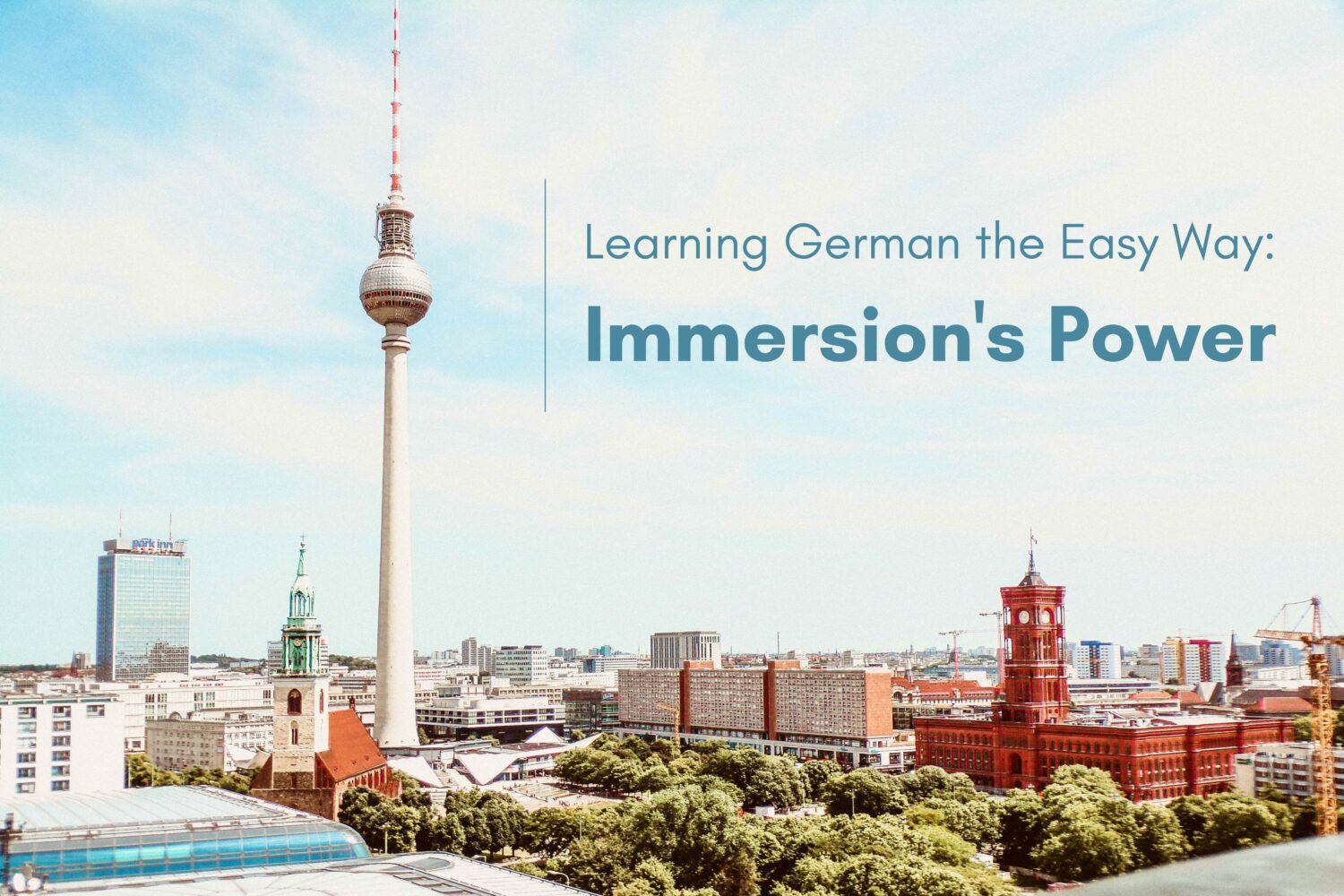 German language learning through Immersion
